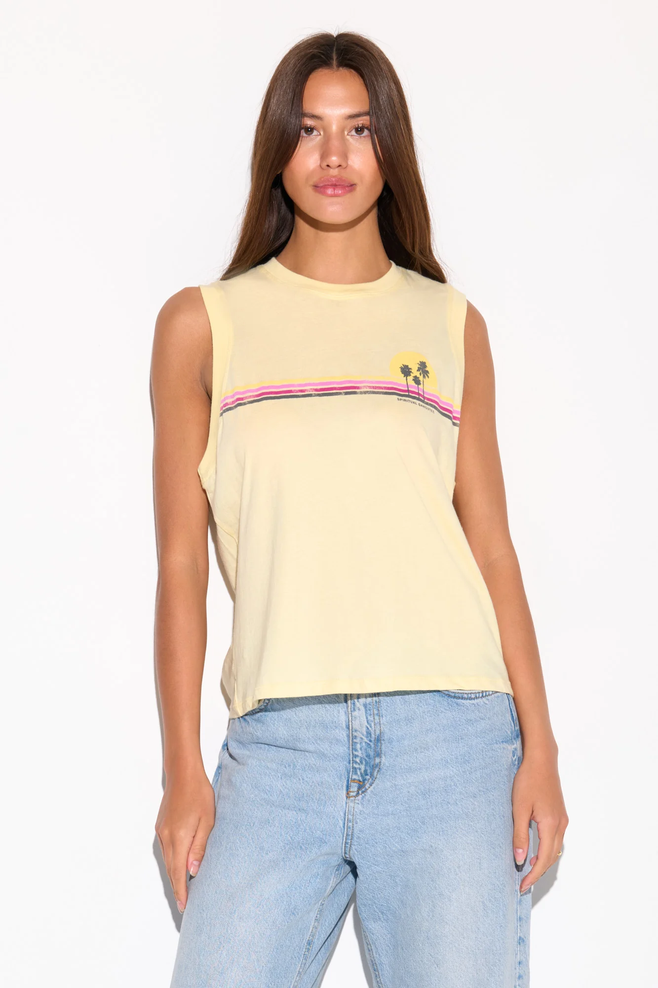 Sunset Stripe Bowery Tank