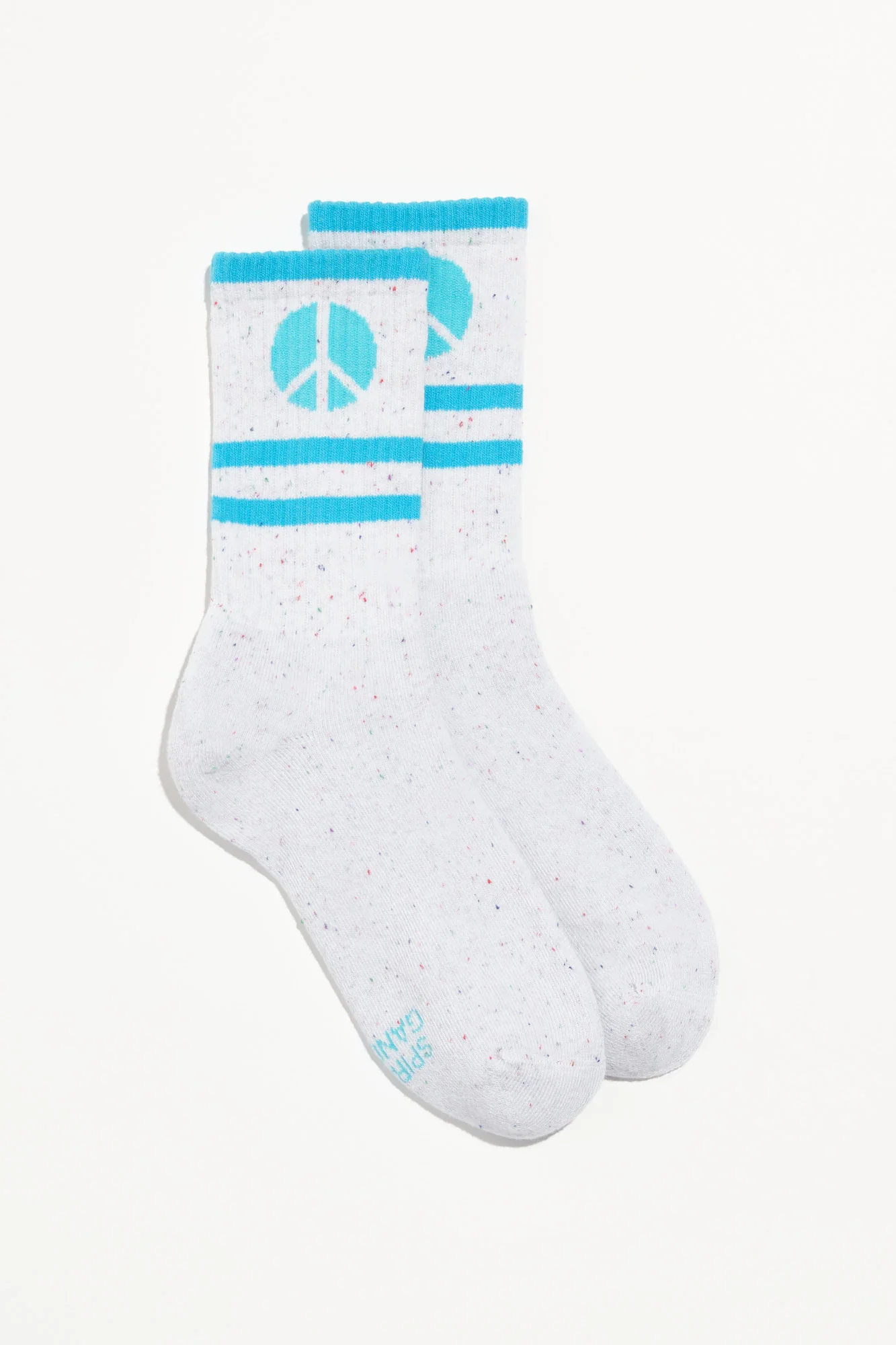 Peace Stripe Crew Sock
